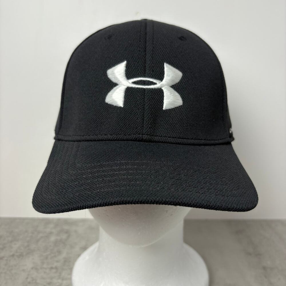 Under Armour Men's Blitzing Fitted Cap 3.0 Model Black White Logo L/XL